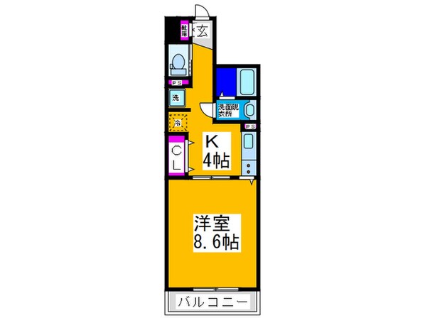 ハイツ住吉寺地町の物件間取画像